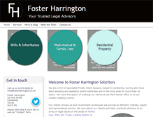 Tablet Screenshot of fosterharrington.co.uk